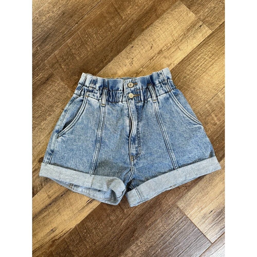 ABERCROMBIE & FITCH 80s Mom Shorts (Wom. Sz. 6) Pleated Ultra High Rise Jeans